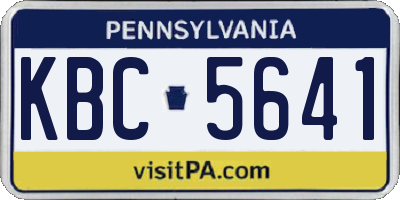PA license plate KBC5641