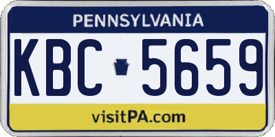 PA license plate KBC5659
