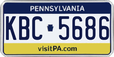 PA license plate KBC5686