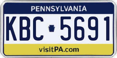 PA license plate KBC5691