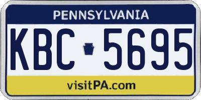 PA license plate KBC5695