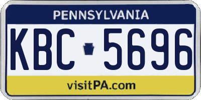 PA license plate KBC5696