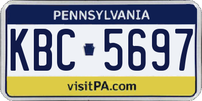 PA license plate KBC5697
