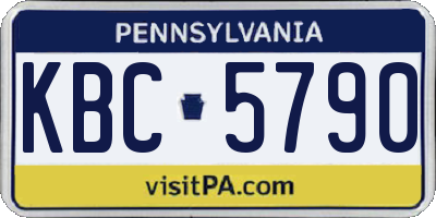 PA license plate KBC5790