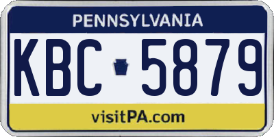 PA license plate KBC5879