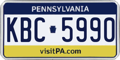 PA license plate KBC5990
