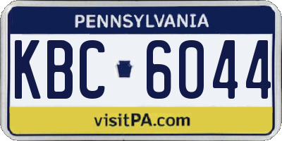 PA license plate KBC6044