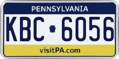 PA license plate KBC6056