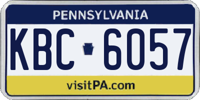 PA license plate KBC6057