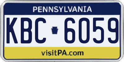 PA license plate KBC6059
