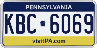 PA license plate KBC6069