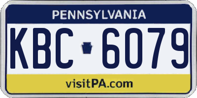 PA license plate KBC6079