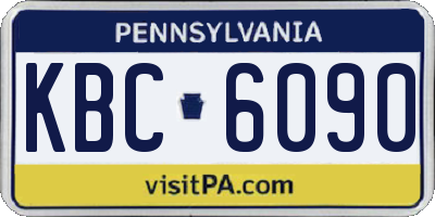 PA license plate KBC6090