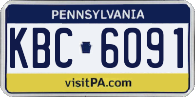 PA license plate KBC6091