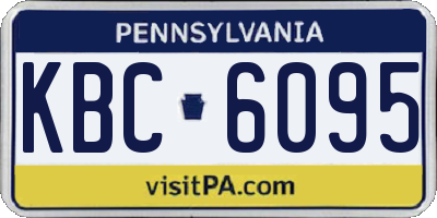 PA license plate KBC6095