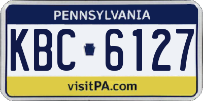 PA license plate KBC6127