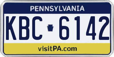 PA license plate KBC6142