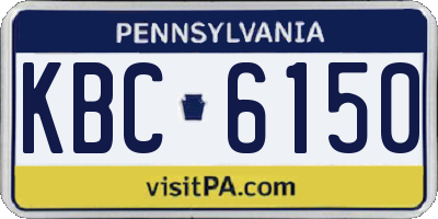 PA license plate KBC6150