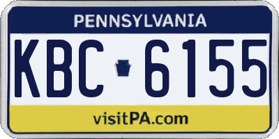 PA license plate KBC6155