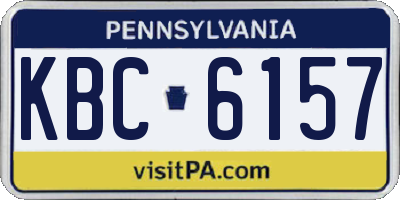PA license plate KBC6157