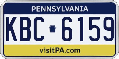 PA license plate KBC6159