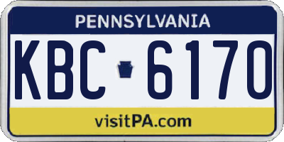 PA license plate KBC6170