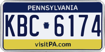 PA license plate KBC6174