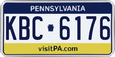 PA license plate KBC6176