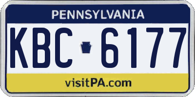 PA license plate KBC6177