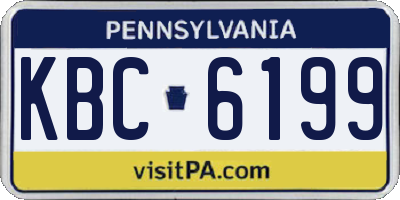 PA license plate KBC6199