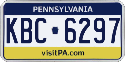 PA license plate KBC6297