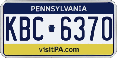 PA license plate KBC6370