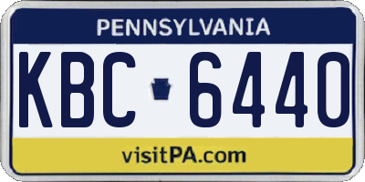 PA license plate KBC6440