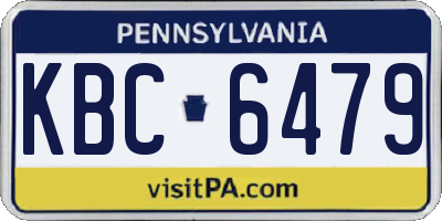 PA license plate KBC6479