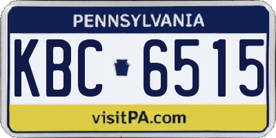 PA license plate KBC6515