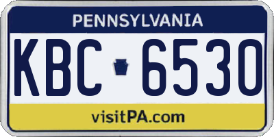 PA license plate KBC6530