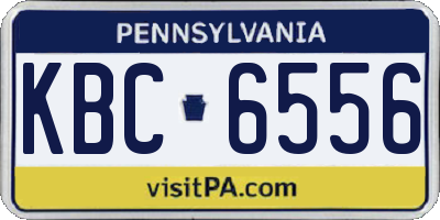 PA license plate KBC6556