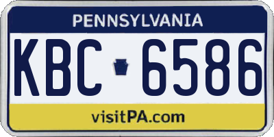 PA license plate KBC6586