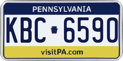 PA license plate KBC6590