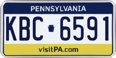 PA license plate KBC6591