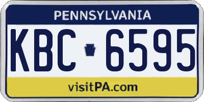PA license plate KBC6595