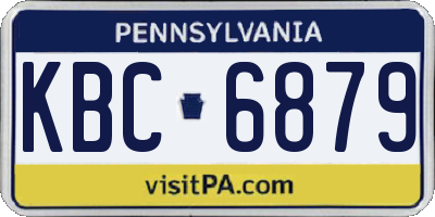PA license plate KBC6879