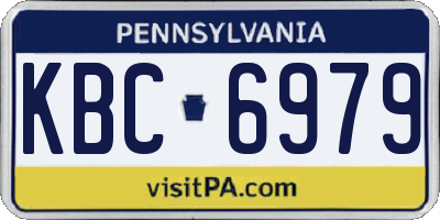 PA license plate KBC6979