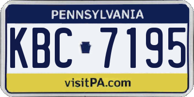 PA license plate KBC7195