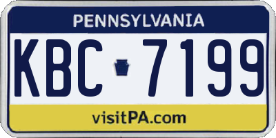 PA license plate KBC7199