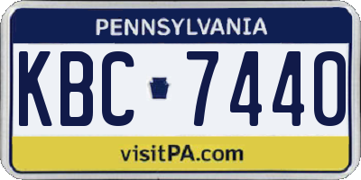 PA license plate KBC7440