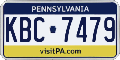 PA license plate KBC7479