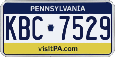 PA license plate KBC7529
