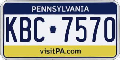PA license plate KBC7570