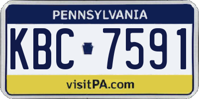 PA license plate KBC7591